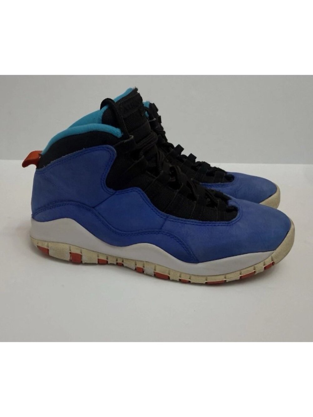 Nike Air Jordan 10 Retro Tinker 310806-408 Blue Orange Youth Size 5Y Sneakers